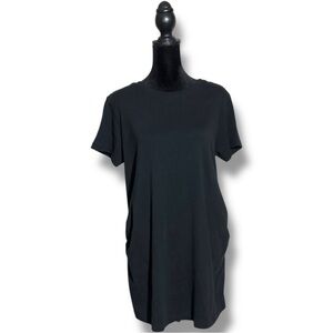 ASOS Classic Black Short Sleeve Crewneck Hip Details T-Shirt Tunic Mini Dress